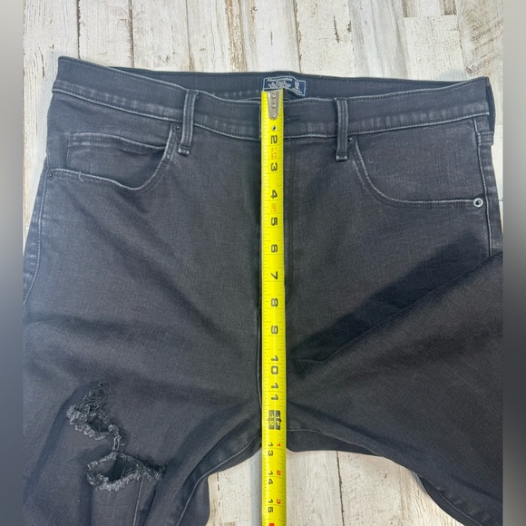 Abercrombie & Fitch Jeans Women 33/ 16 Black Denim Ultra High Rise Super Skinny - Picture 5 of 11